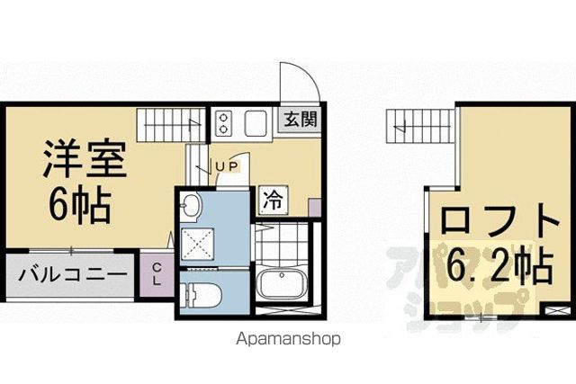 THE LOTUS COURT 墨染の間取り写真