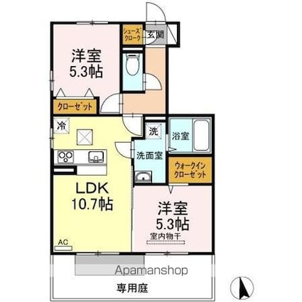 ルミエール[2LDK/52.37m2]の間取図