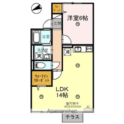 Ｓａｌｌｅ　ｄｅ　ｓｅｊｏｕｒ　（サルドセジュール）[1LDK/49.34m2]の間取図
