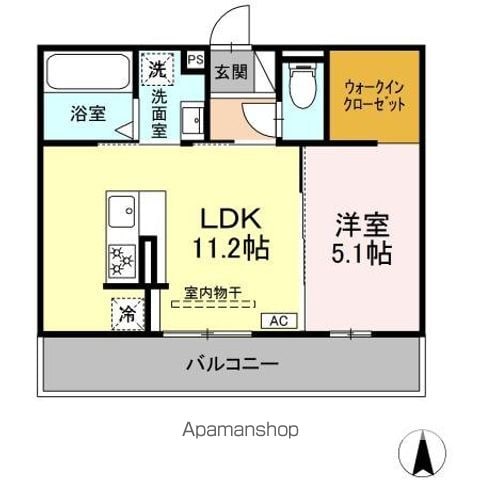 ＤーＲＯＯＭ　ＫＡＭＩＪＩＭＡの間取り