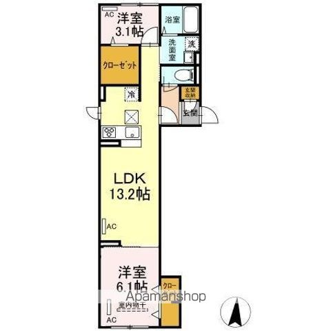 【板橋区赤塚のアパートの間取り】