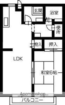 グリーンヴィラ宮武　Ａ棟[1LDK/40.92m2]の間取図