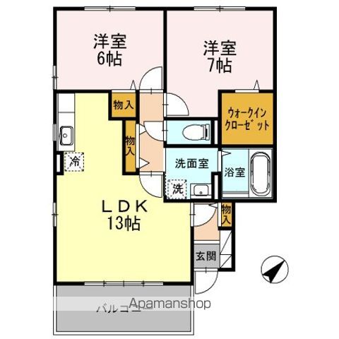 グレーヌ I番館の間取り写真