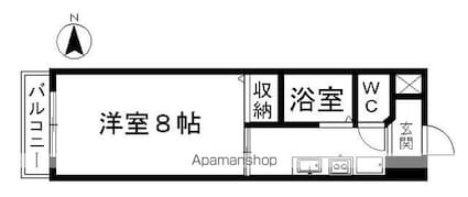 愛知県名古屋市中区栄３丁目[1K/25.65m2]の間取図