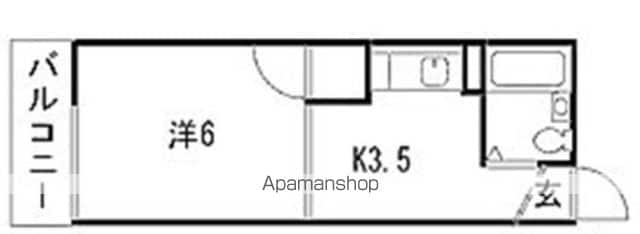 広島県広島市中区舟入南１丁目[1K/20m2]の間取図