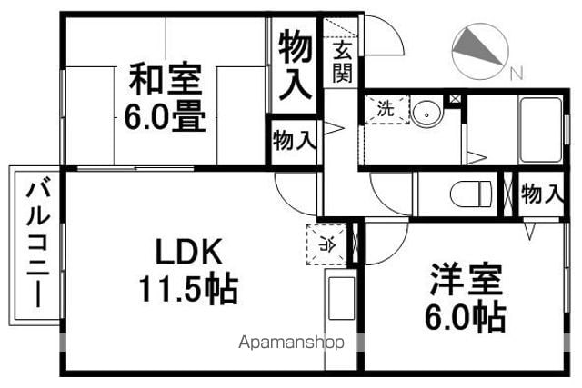 セジュール竹 D棟の間取り写真