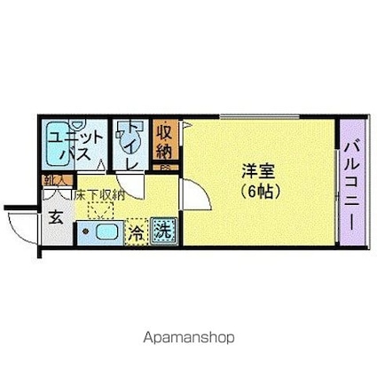 東京都杉並区阿佐谷北３丁目[1K/18.63m2]の間取図