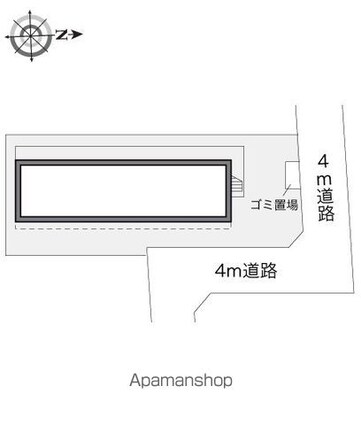 レオパレス独歩[1K/19.87m2]の配置図