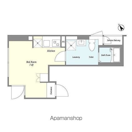 ＴＩＭＥ　ＳＨＡＲＩＮＧ　門前仲町[1R/20.09m2]の間取図