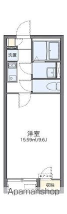 レオネクストウィステリア沖野上[1K/26.58m2]の間取図