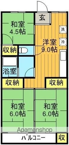 磯目マンションの間取り写真