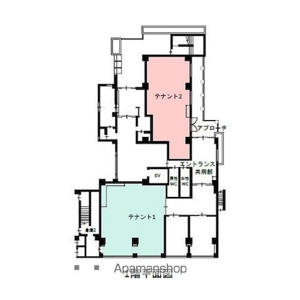 クレスト中府[店舗/87.08m2]の間取図