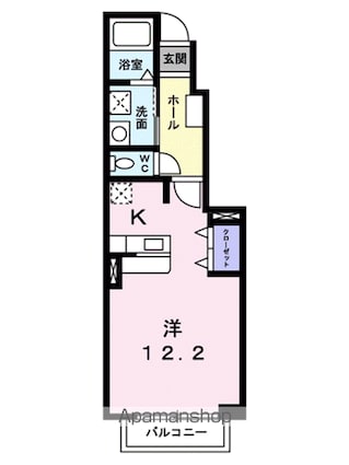 愛媛県松山市石手白石[1R/32.9m2]の間取図