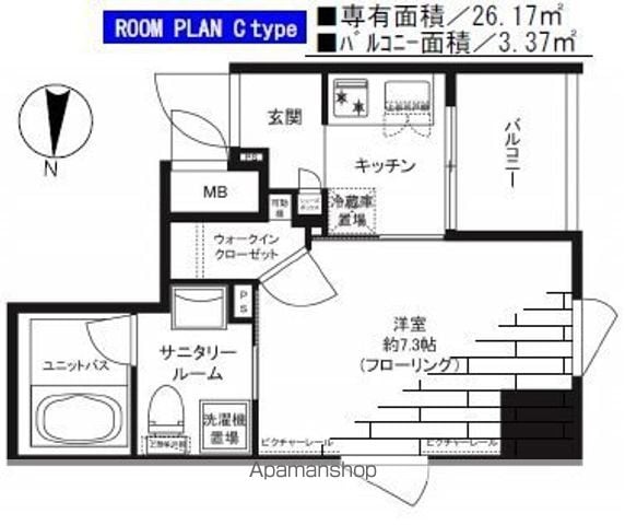 グランドコンシェルジュ神楽坂Αの間取り写真