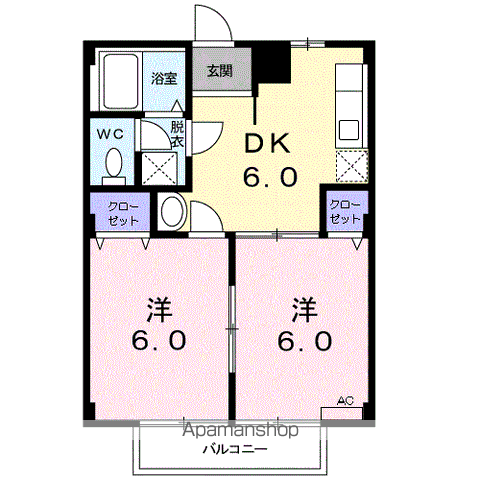 フラット長松Aの間取り写真