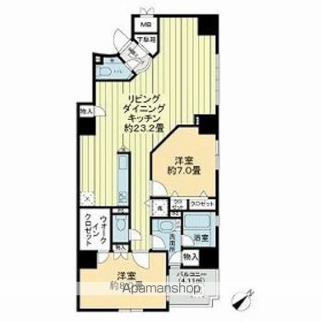 グランドステージ海岸通り[2LDK/90.47m2]の間取図