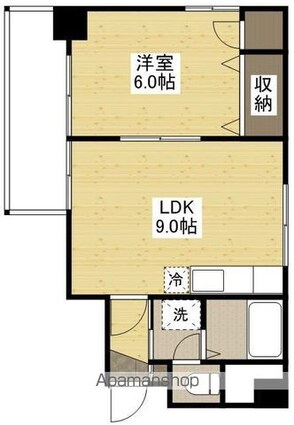 広島県広島市中区十日市町２丁目[1LDK/35m2]の間取図