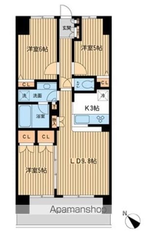 エコロジー千葉みなとレジデンス 407 ｜ 千葉県千葉市中央区中央港１丁目25-20（賃貸マンション3LDK・4階・63.22㎡） その2