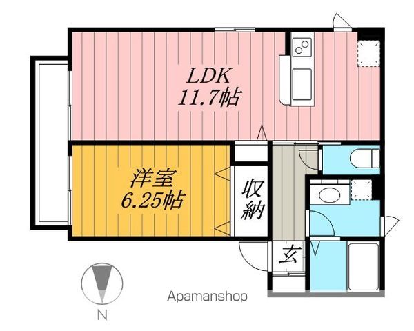 セブンスＫⅡ 202 ｜ 千葉県千葉市稲毛区穴川２丁目6-9（賃貸アパート1LDK・2階・40.16㎡） その2