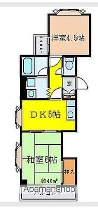 エステート野口[2DK/40m2]の間取図
