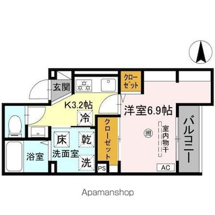 ＤーＬｕｃｅ寄合町（ディールーチェヨリアイマチ）[1K/27.9m2]の間取図