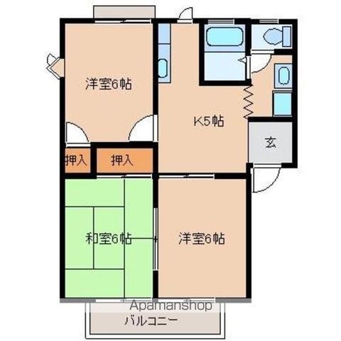 ちろりん村A棟B棟の間取り写真