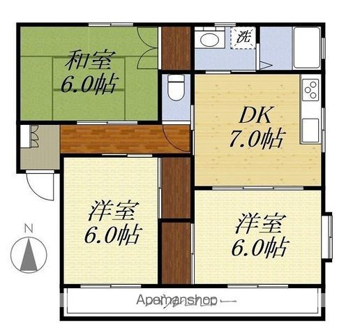 ハイツMOONIIの間取り写真