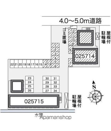 レオパレス福浜Ａ[1K/22.35m2]の駐車場1