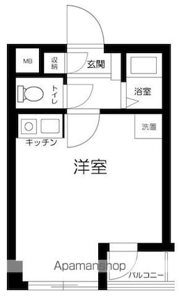 マートルコート桜台[1R/21.07m2]の間取図