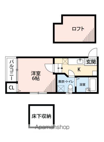 【福岡市西区内浜のアパートの間取り】