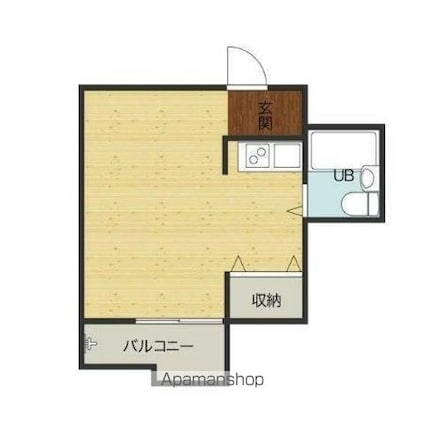 宮脇扇町第１マンション[1R/15m2]の間取図