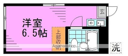 東京都中野区大和町４丁目[1R/13.77m2]の間取図