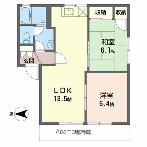 パークサイド・イズミ D号館の間取り写真