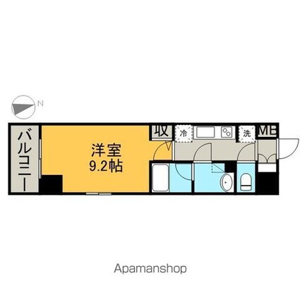 愛知県名古屋市東区出来町１丁目[1K/27.61m2]の間取図