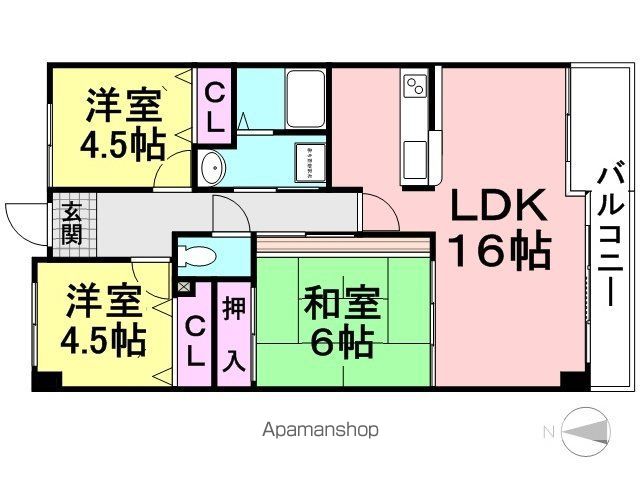 ボンシックコロニー1番館の間取り写真