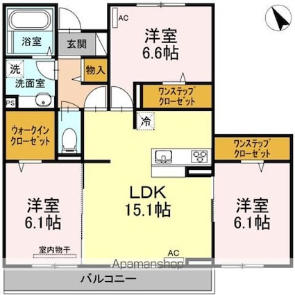 ハルシュタット[3LDK/77.85m2]の間取図