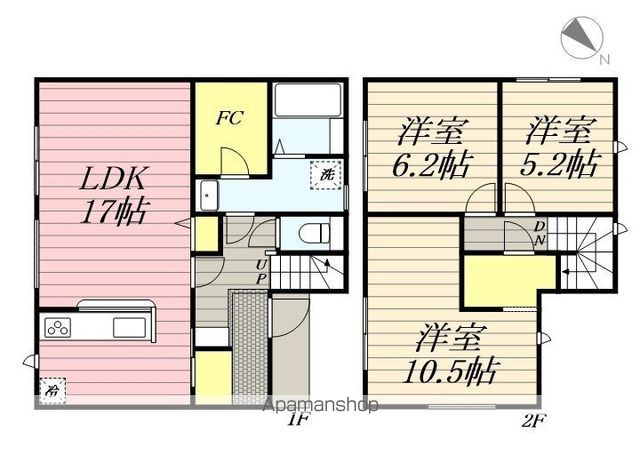 福岡市博多区諸岡の戸建ての間取り