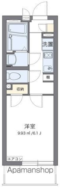 クレイノ西川口[1K/21.11m2]の間取図