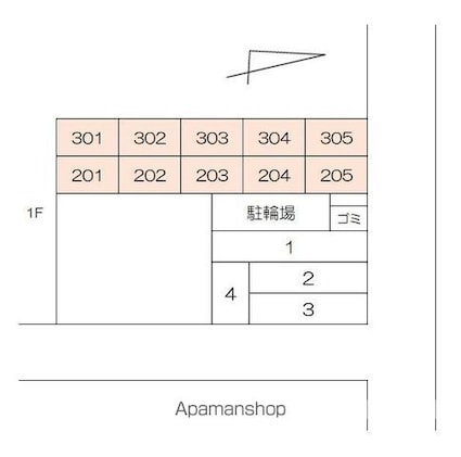 シルクハイム中央町[1R/22m2]の配置図