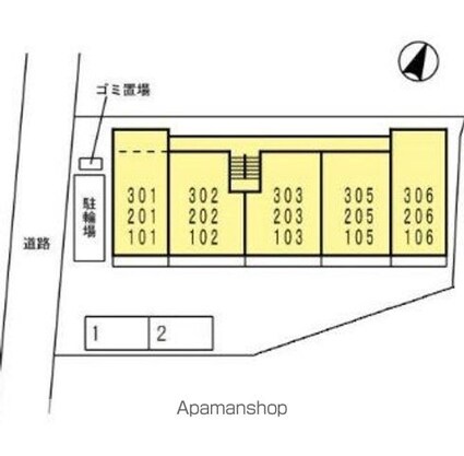 東京都福生市大字福生[1LDK/41.53m2]の配置図