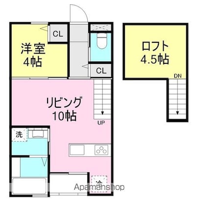 アークⅠ[1LDK/34.67m2]の間取図
