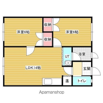 サウスヒル[2LDK/51.03m2]の間取図