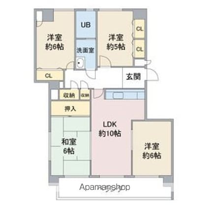 ランドマーク・一社[4LDK/82.44m2]の間取図