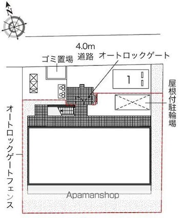 レオパレスシャルダン[1K/20.81m2]の配置図