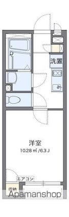 レオネクストシェソワ[1K/21.24m2]の間取図