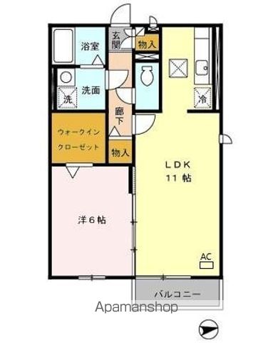 立川市砂川町のアパートの間取り