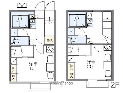 レオパレスリベイン[1K/23.97m2]の間取図