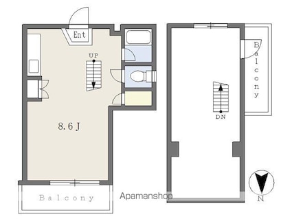 ピカデリーサーカス緑町[1R/29.44m2]の間取図