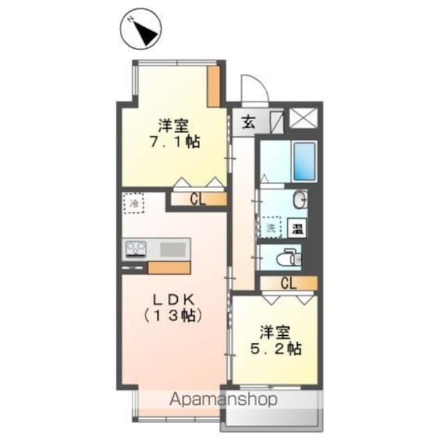 東京都練馬区土支田４丁目[2LDK/59.65m2]の間取図