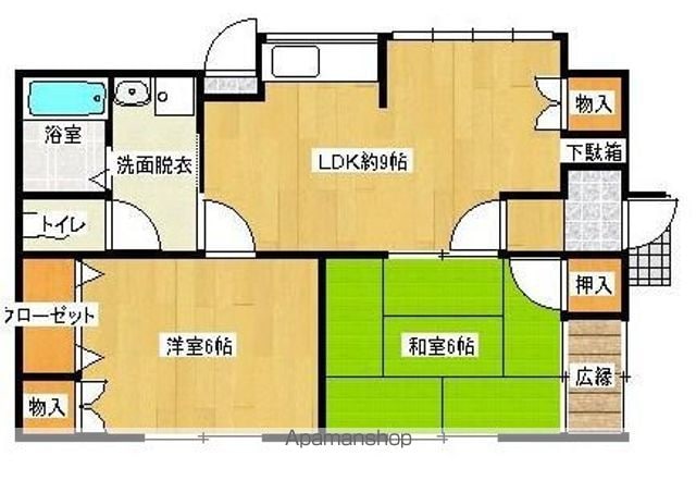 福岡市空港線 室見駅 徒歩17分 1階建 築56年の間取り写真